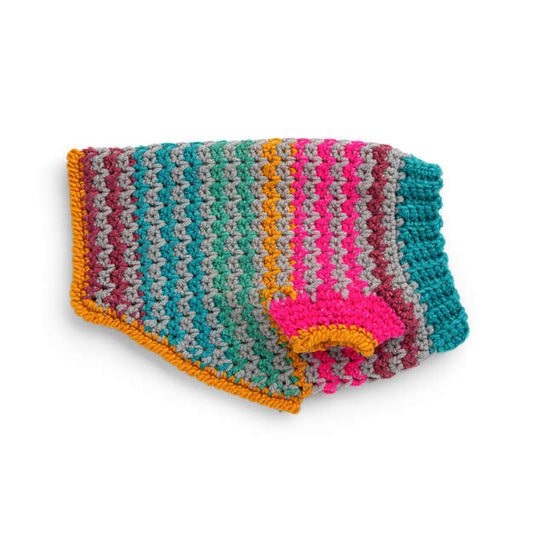 Crochet Pet Sweater made in Red Heart Super Saver O'Go Yarn