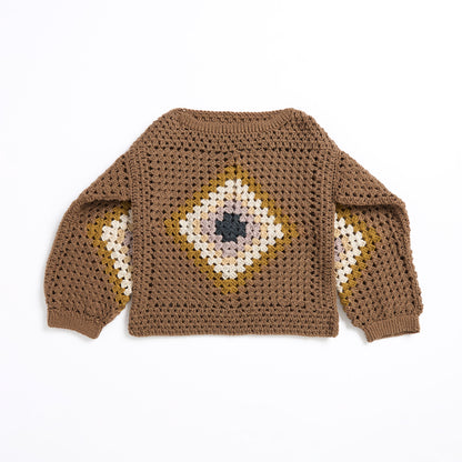 Red Heart Playing with a Diamonds Crochet Pullover Red Heart Playing with a Diamonds Crochet Pullover