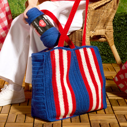 Red Heart Beachside Stripes Crochet Bag Red Heart Beachside Stripes Crochet Bag