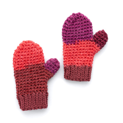 Red Heart Crochet Mittens Pair of crochet mittens, Version 3