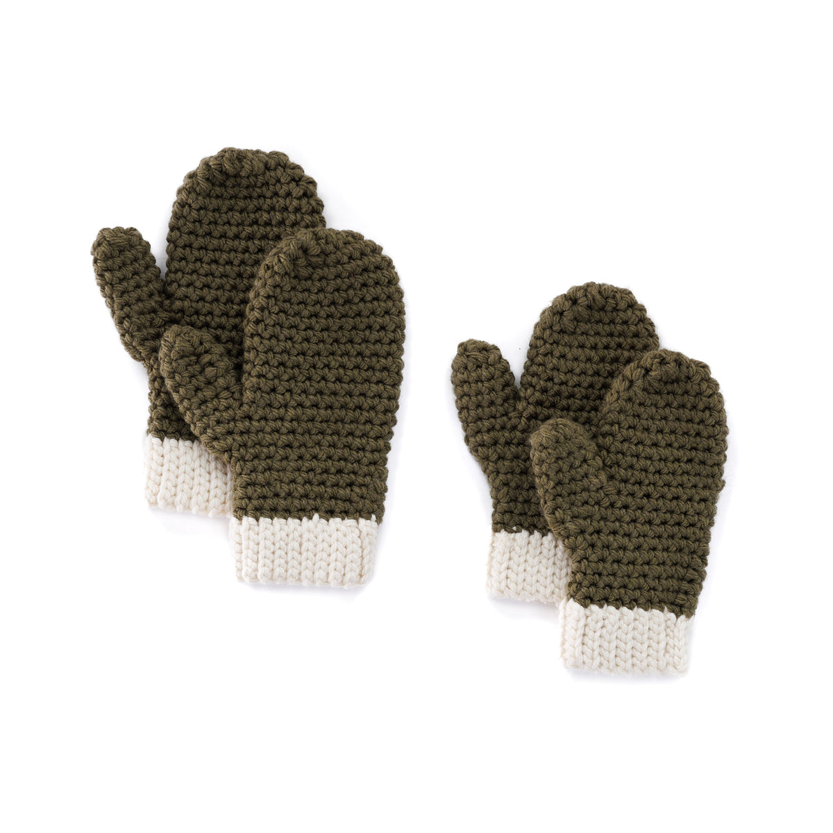 Pair of crochet mittens, Version 1