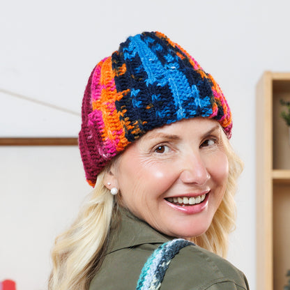 Red Heart Ribbed Around Crochet Hat Red Heart Ribbed Around Crochet Hat