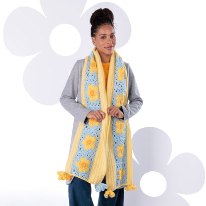 Red Heart Crochet Flower Power Scarf Red Heart Crochet Flower Power Scarf