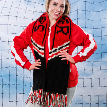 Red Heart Team Pride Crochet Scarf Red Heart Team Pride Crochet Scarf