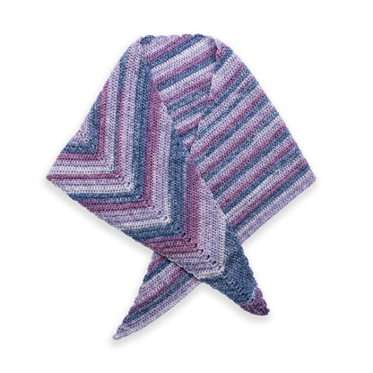 Red Heart Grow As You Go Crochet Shawl Indigo