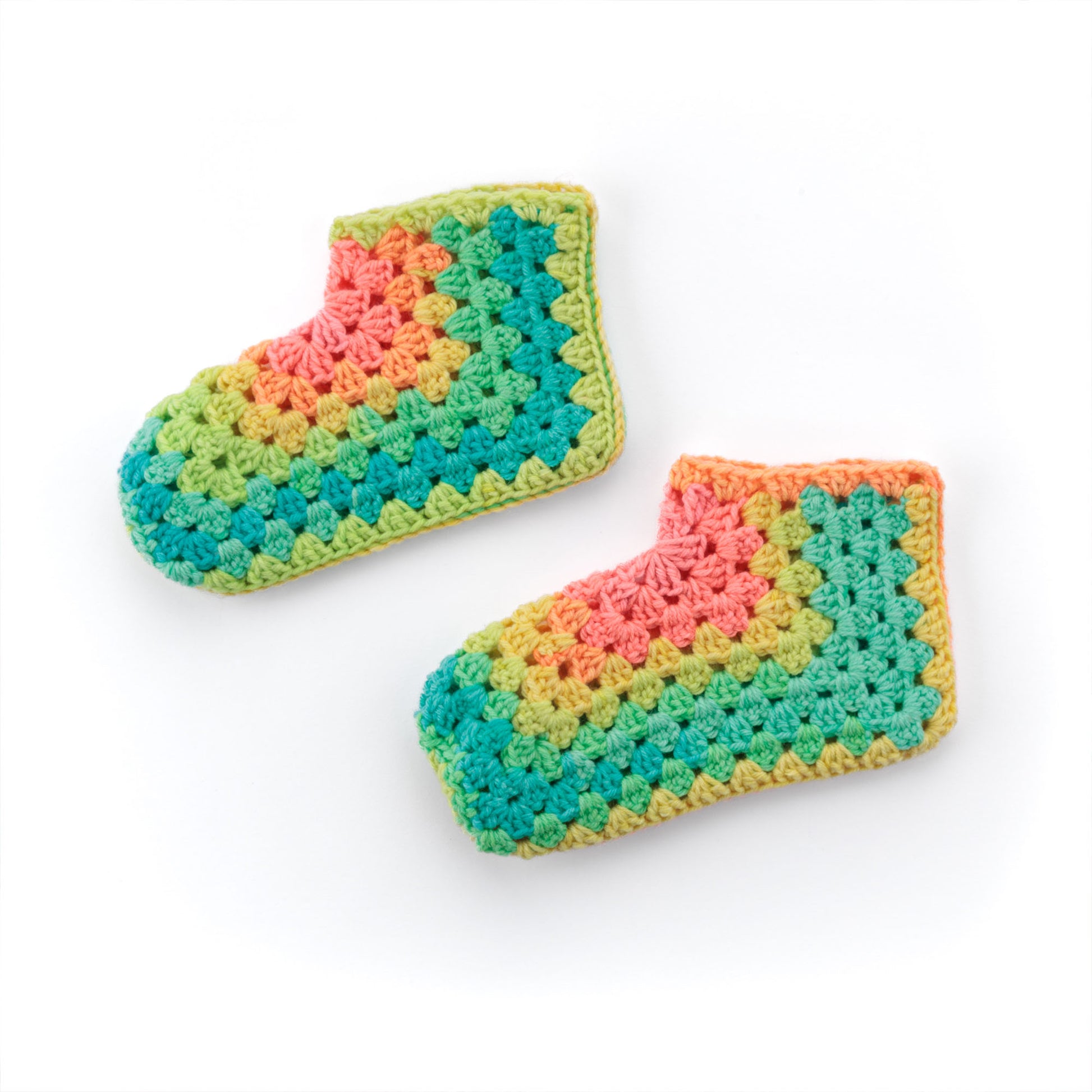 Free Easy Red Heart Hexi-Magic Crochet Slippers Pattern