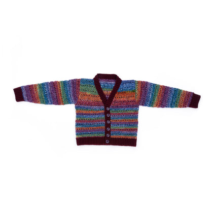 Red Heart Crochet Airy Stripes Cardigan Red Heart Crochet Airy Stripes Cardigan