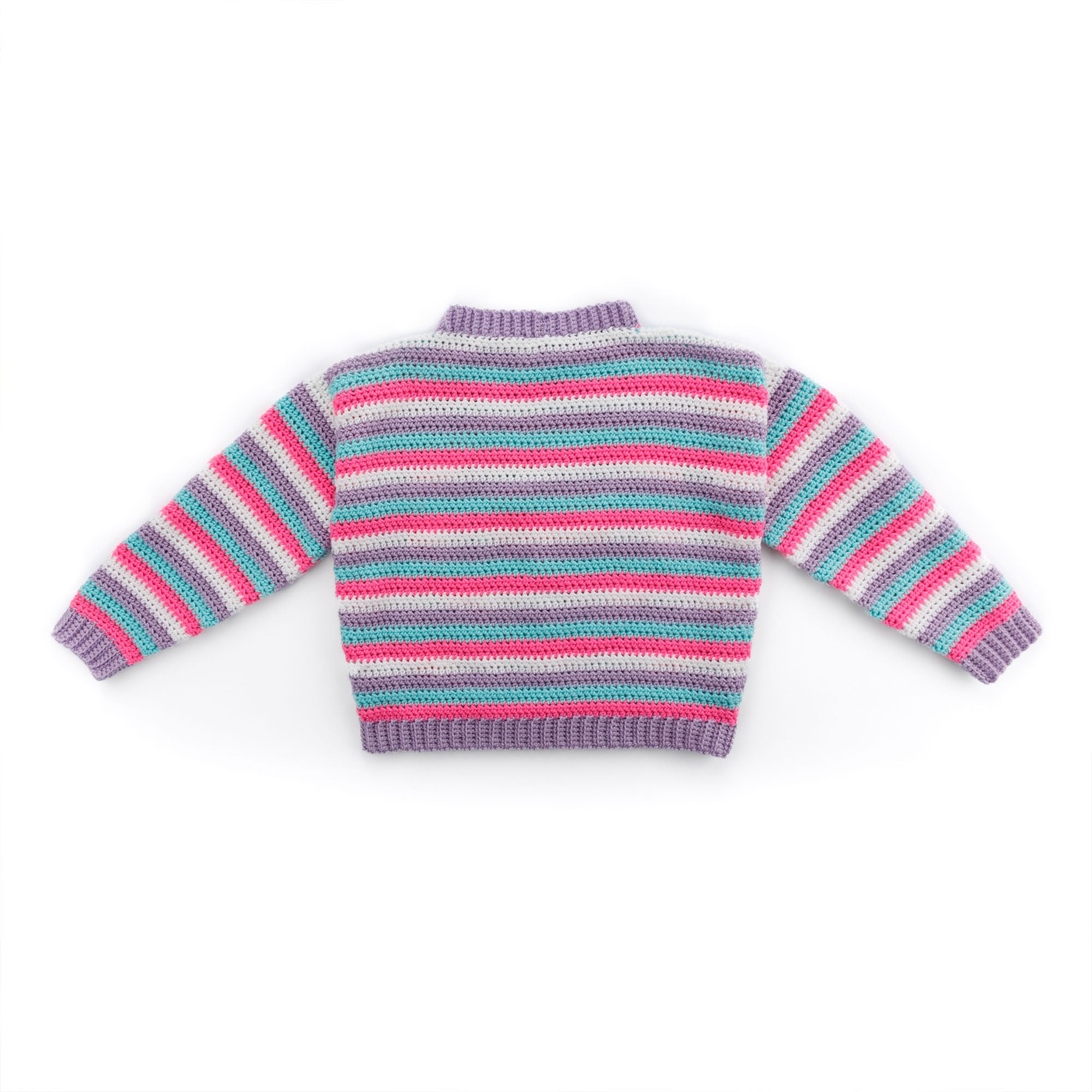 Free Experienced Red Heart Beaming Heart Crochet Pullover Pattern