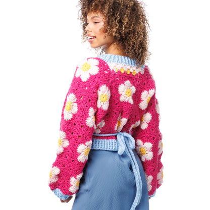 Red Heart Crochet Perfect Posy Wrap Cardigan Red Heart Crochet Perfect Posy Wrap Cardigan