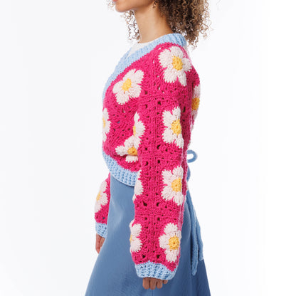 Red Heart Crochet Perfect Posy Wrap Cardigan Red Heart Crochet Perfect Posy Wrap Cardigan