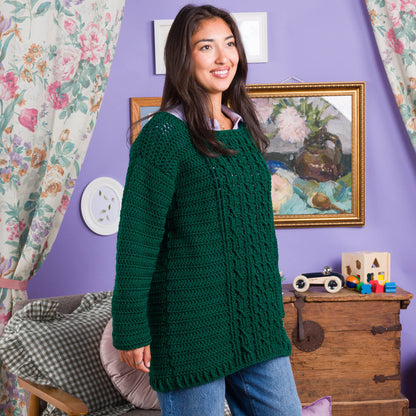 Red Heart Crochet Snuggle Sweater Red Heart Crochet Snuggle Sweater