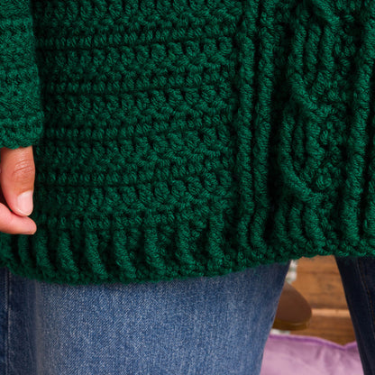 Red Heart Crochet Snuggle Sweater Red Heart Crochet Snuggle Sweater