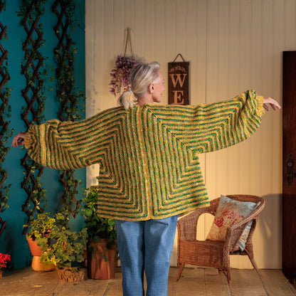 Red Heart Shaping Up Crochet Hexagon Cardigan Red Heart Shaping Up Crochet Hexagon Cardigan