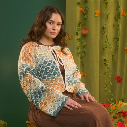 Red Heart Crochet Shell Stitch Cardigan Red Heart Crochet Shell Stitch Cardigan