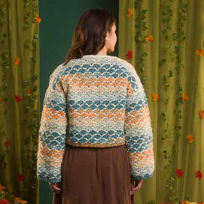 Red Heart Crochet Shell Stitch Cardigan Red Heart Crochet Shell Stitch Cardigan