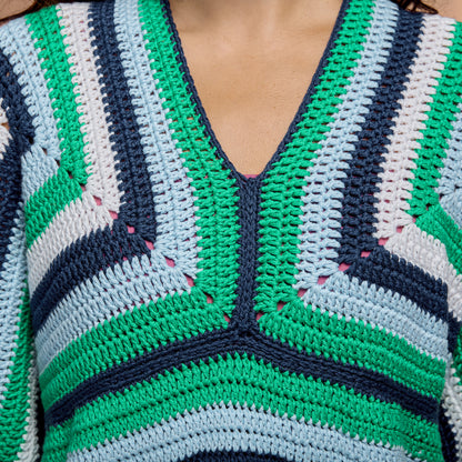 Red Heart Striped Crochet Tunic Red Heart Striped Crochet Tunic