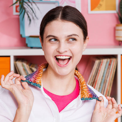 Red Heart Crochet Upcycled Collar Red Heart Crochet Upcycled Collar