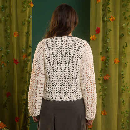 Red Heart Crochet Climbing Vines Lace Top Red Heart Crochet Climbing Vines Lace Top