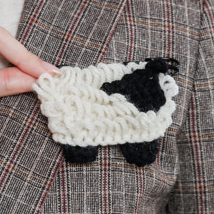 Red Heart Crochet Sheep Baadge Red Heart Crochet Sheep Baadge
