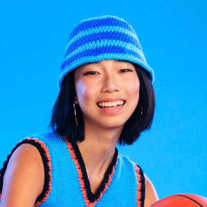 Red Heart Biggest Fan Crochet Bucket Hat Red Heart Biggest Fan Crochet Bucket Hat