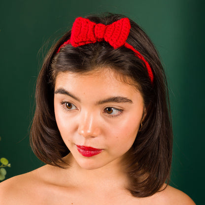 Red Heart Crochet Sweetheart Bow Headband Red Heart Crochet Sweetheart Bow Headband