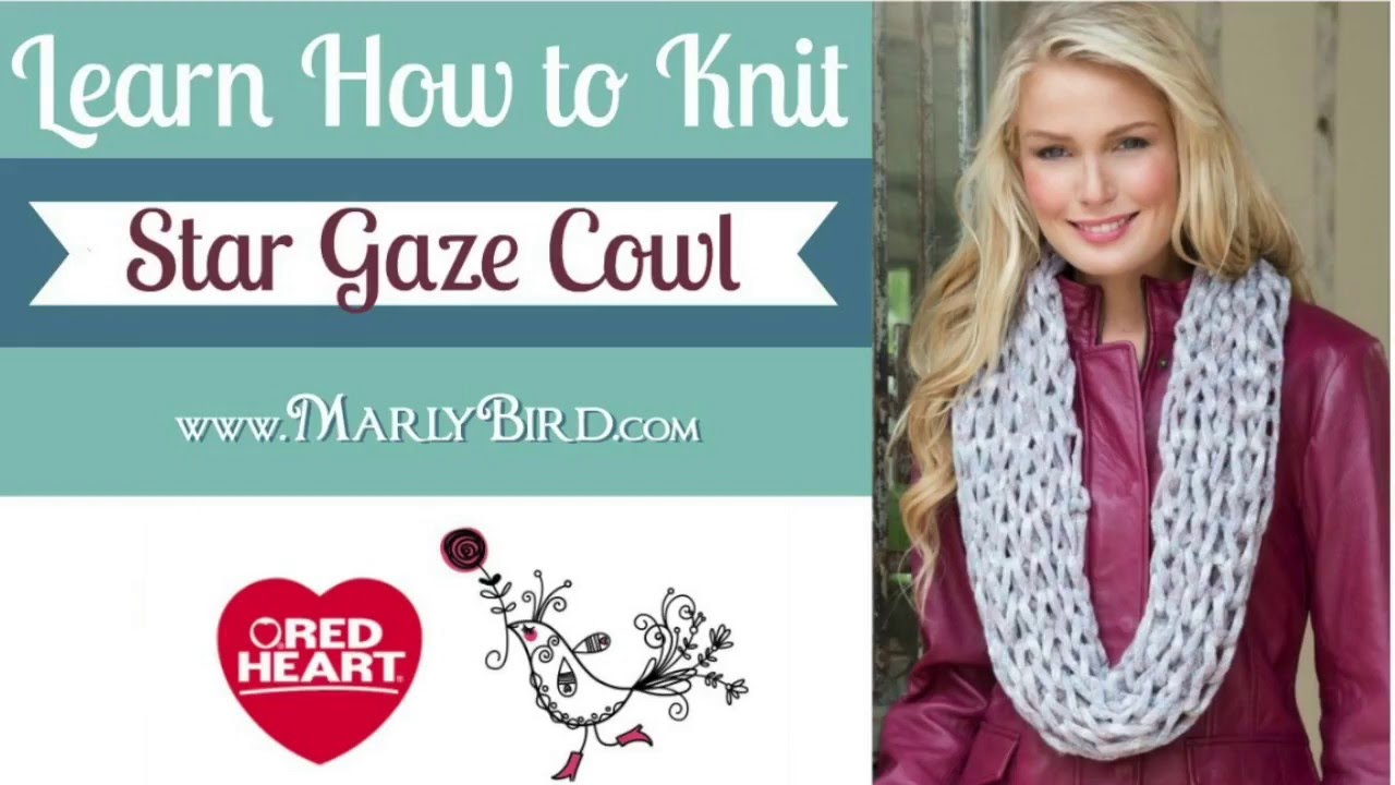 Red Heart Star Gaze Cowl Knit