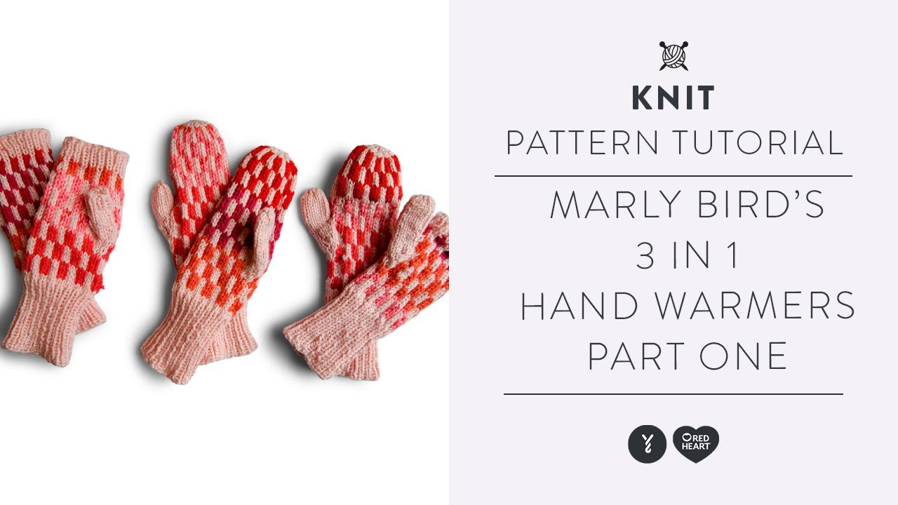 Red Heart 3 In 1 Knit Hand Warmers