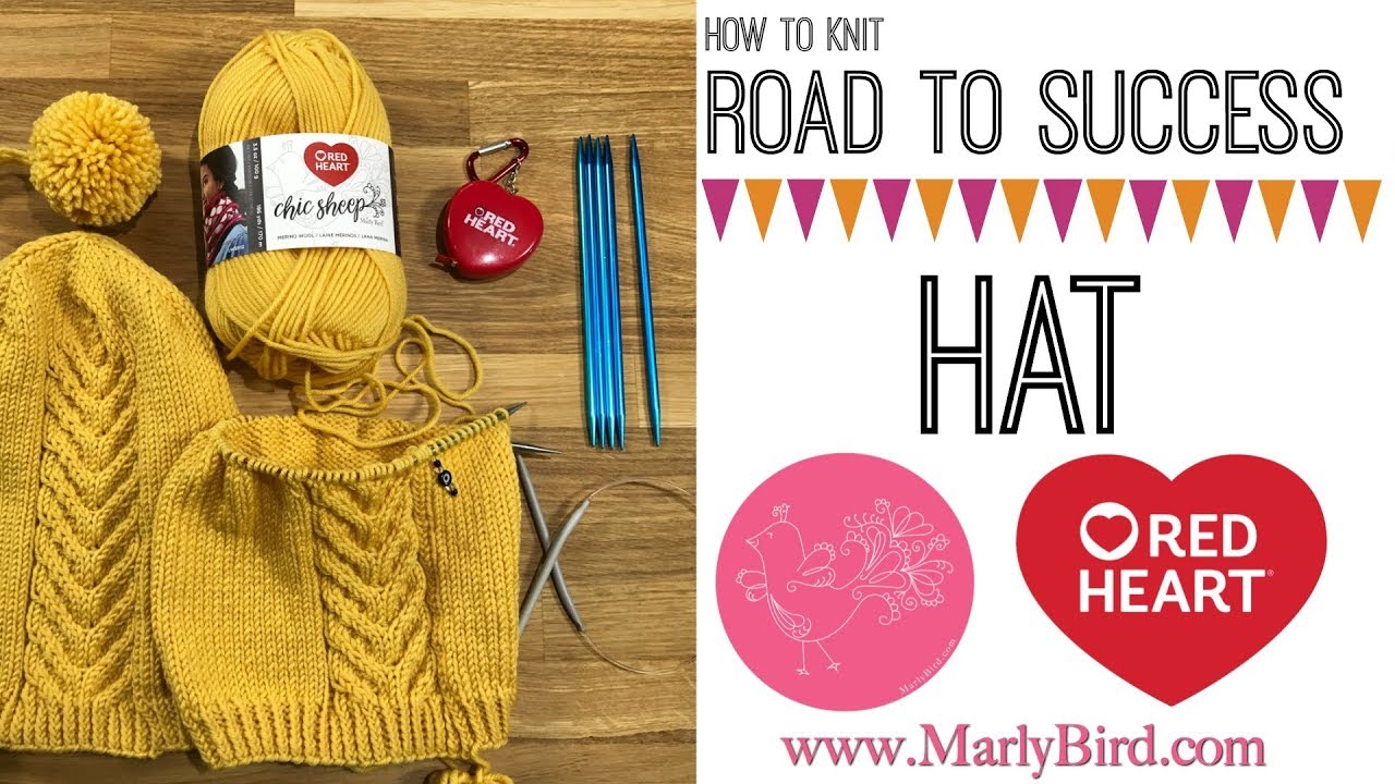 Red Heart Road To Success Chic Hat Knit