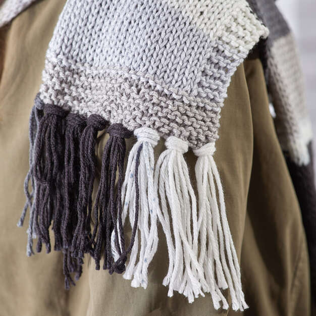 Knit Scarf made in Red Heart Super Saver Yarn