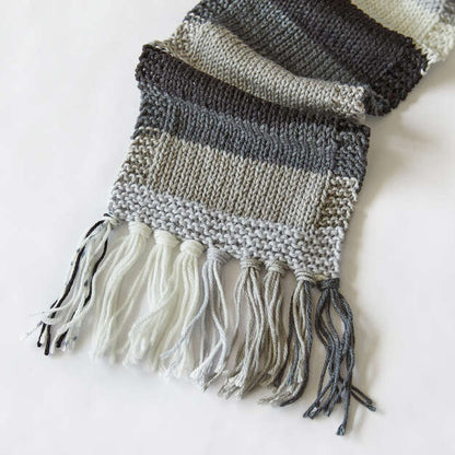 Red Heart Easy Stripes Knit Scarf Knit Scarf made in Red Heart Super Saver Yarn