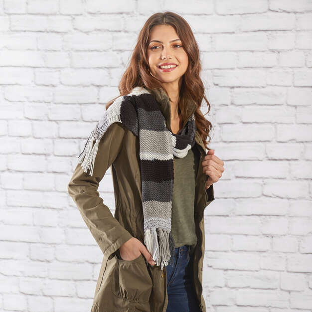 Knit Scarf made in Red Heart Super Saver Yarn