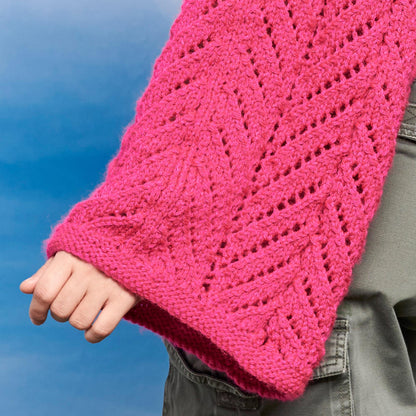 Red Heart Sunray Panels Knit Shrug Knit Shrug made in Red Heart Yarn