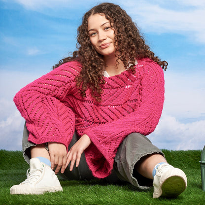 Red Heart Sunray Panels Knit Shrug Knit Shrug made in Red Heart Yarn