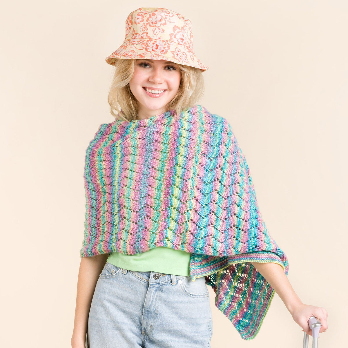 Knit Wrap made in Red Heart Yarn