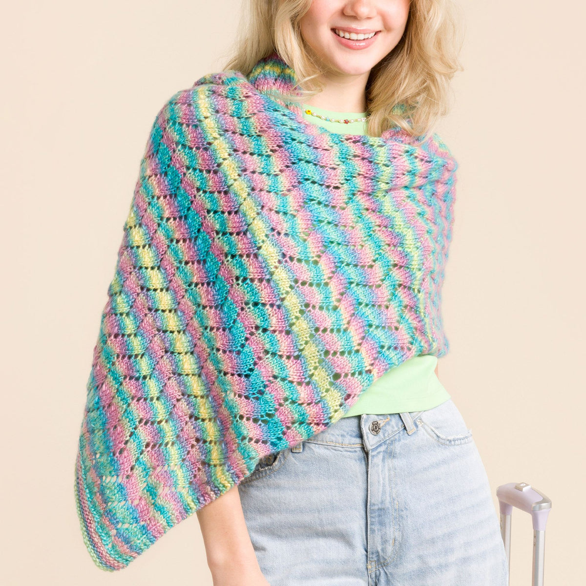 Knit Wrap made in Red Heart Yarn