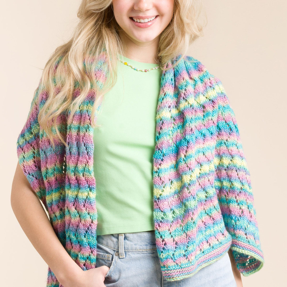 Knit Wrap made in Red Heart Yarn