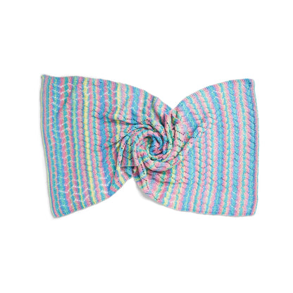 Red Heart Knit Lacy Waves Wrap Knit Wrap made in Red Heart Yarn