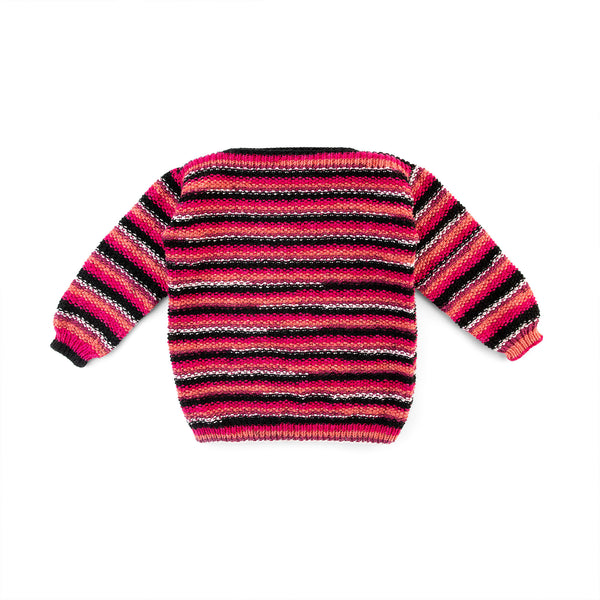 Free Beginner Red Heart Easy Stripes Knit Sweater Pattern