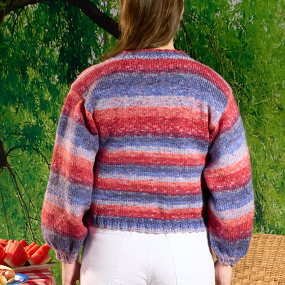 Red Heart Knifty Knit Cardigan Red Heart Knifty Knit Cardigan