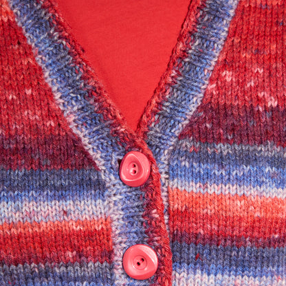 Red Heart Knifty Knit Cardigan Red Heart Knifty Knit Cardigan