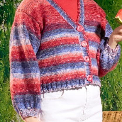 Red Heart Knifty Knit Cardigan Red Heart Knifty Knit Cardigan
