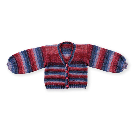 Red Heart Knifty Knit Cardigan