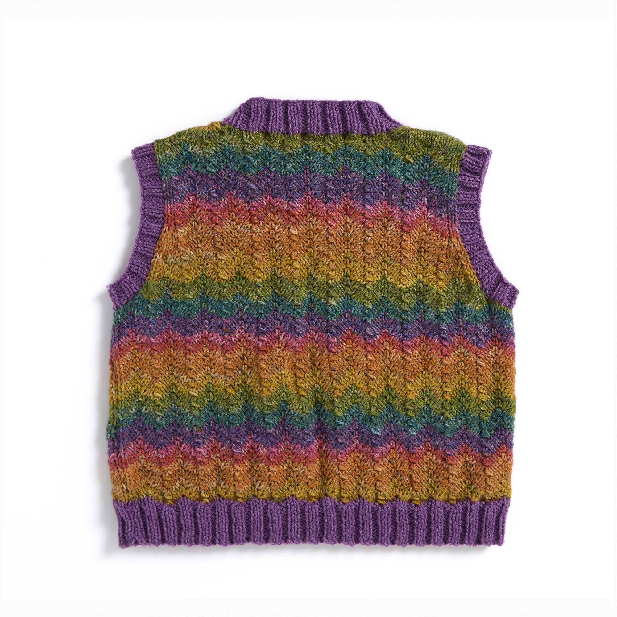 Free Intermediate Red Heart Knit Ziggy Vest​ Pattern | Yarnspirations
