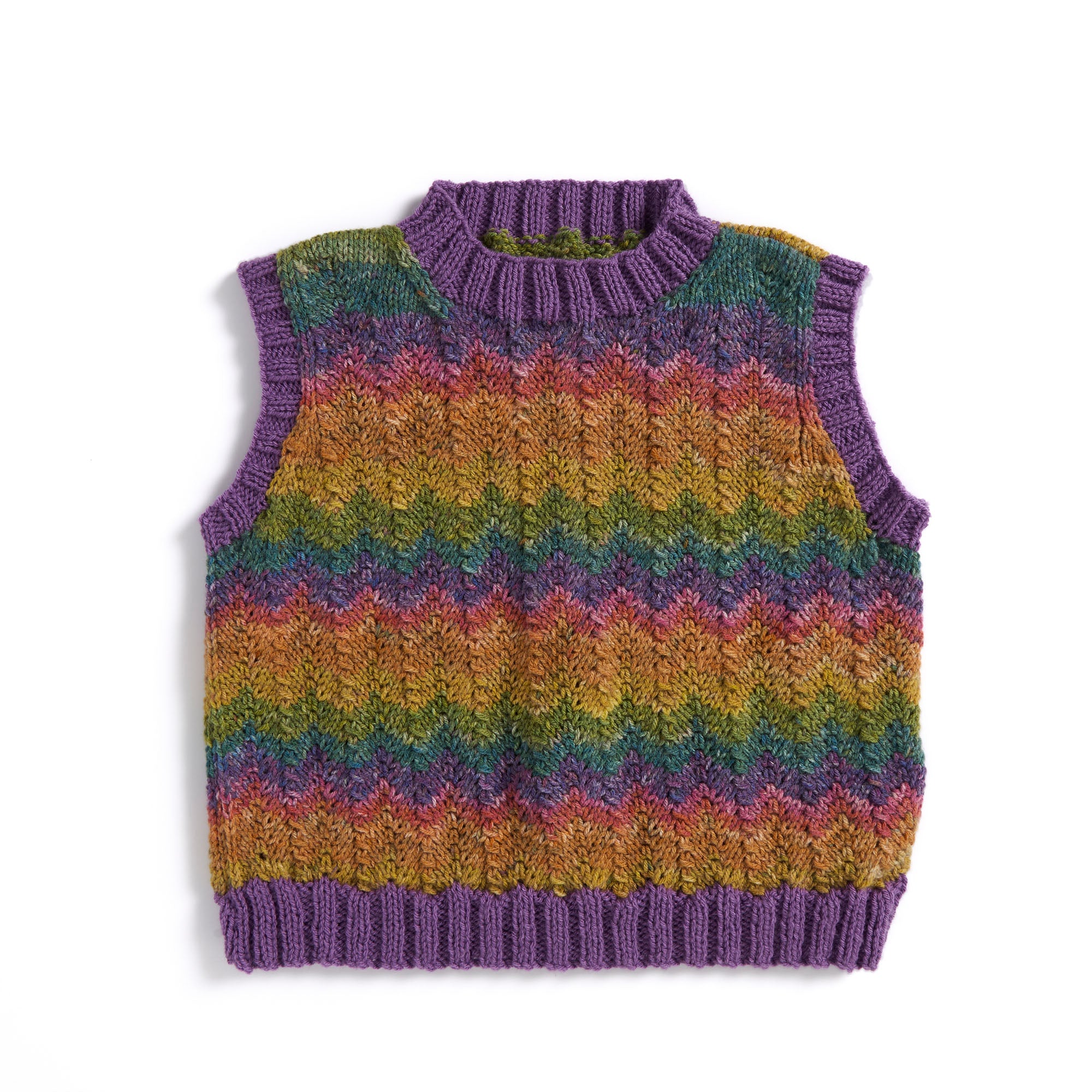 Free Intermediate Red Heart Knit Ziggy Vest​ Pattern | Yarnspirations