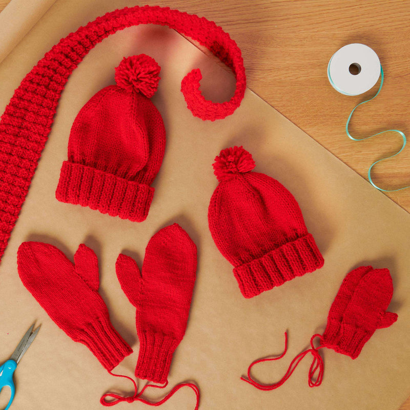 Knit  made in Red Heart Super Saver yarn