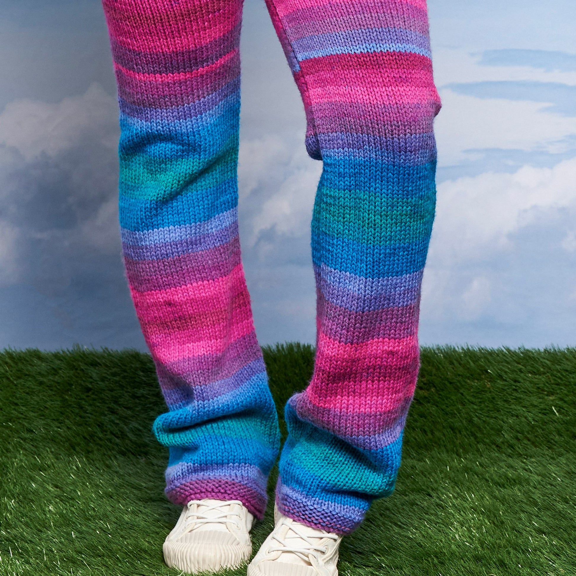 Red Kit Patterns Free Easy Red Heart Knit Super Stripes Pants Pattern | Yarnspirations