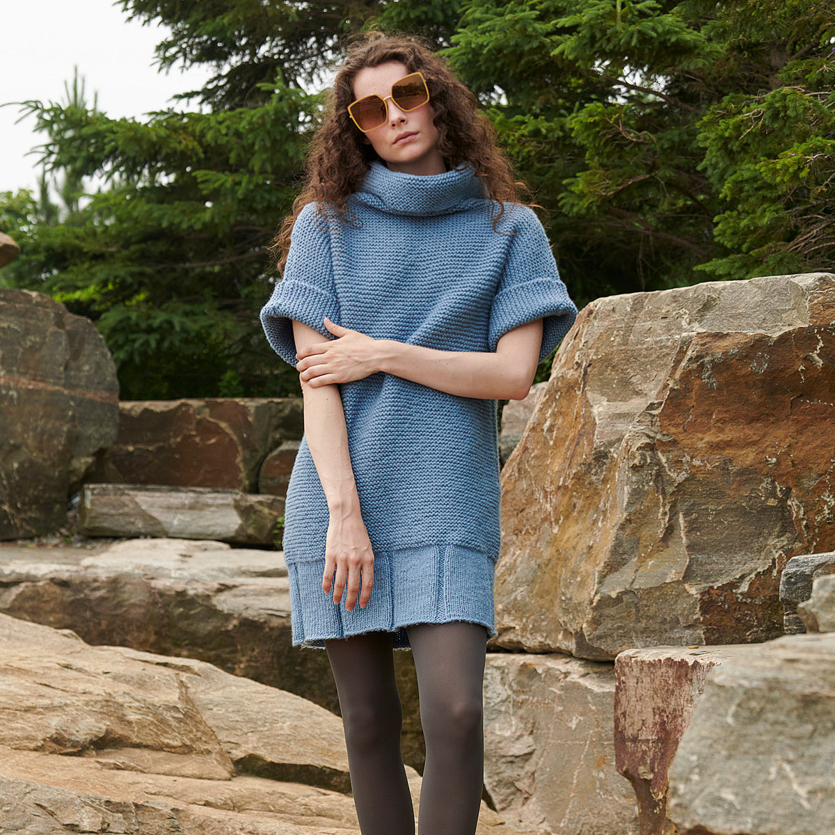 Knit Tunic made in Red Heart Super Saver Brushed Yarn