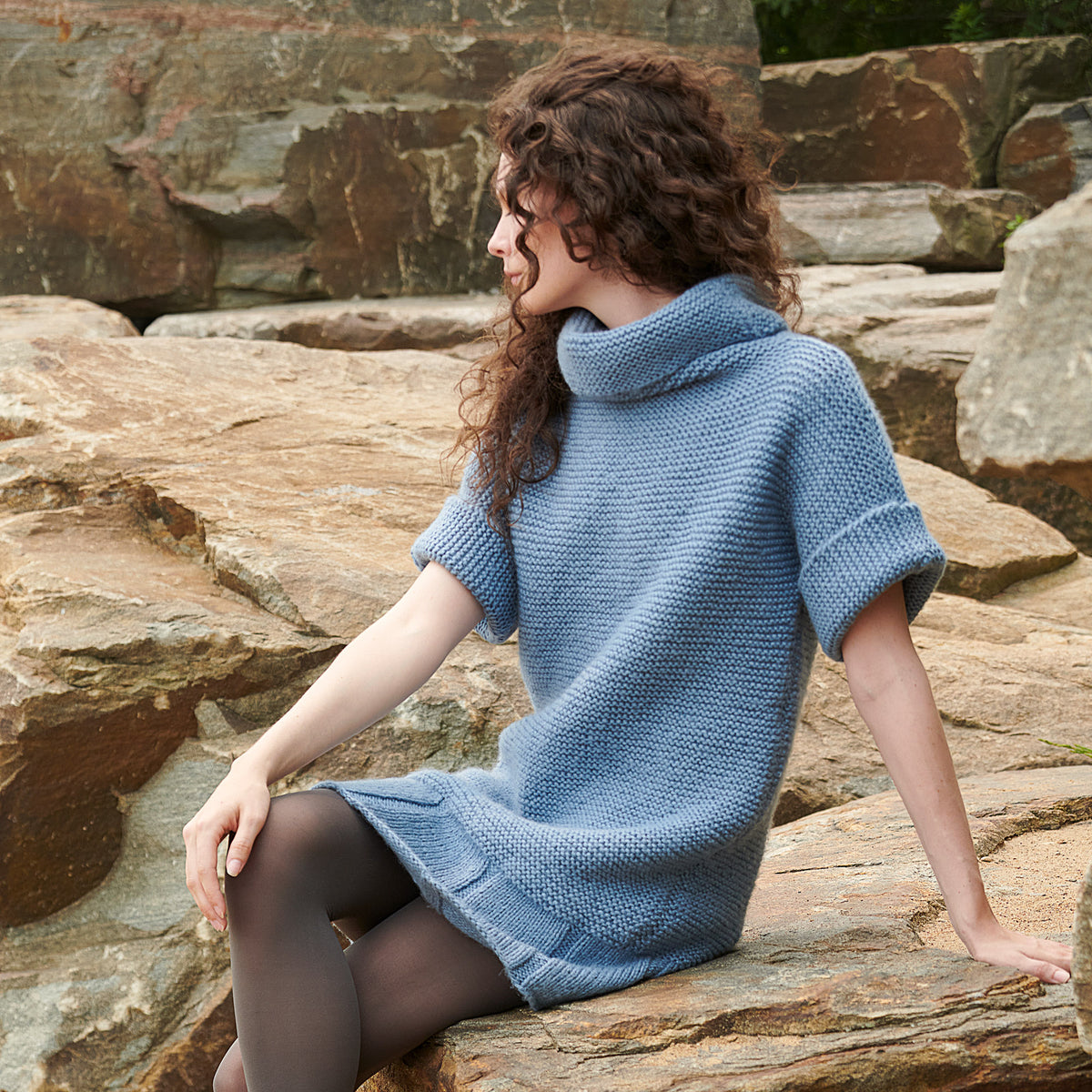 Knit Tunic made in Red Heart Super Saver Brushed Yarn