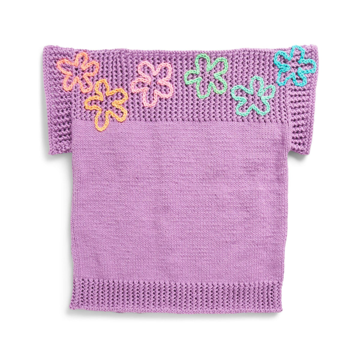 Knit Tee made in Red Heart Yarn