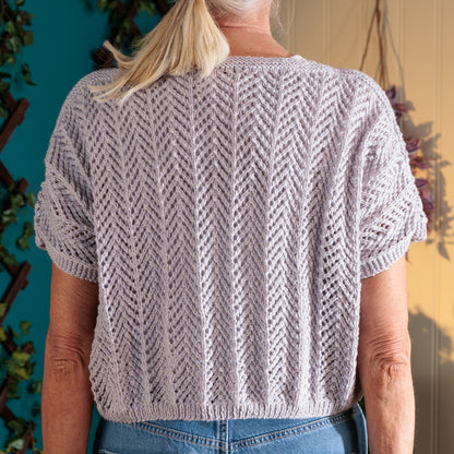Red Heart Chevron Lace Knit Top Red Heart Chevron Lace Knit Top